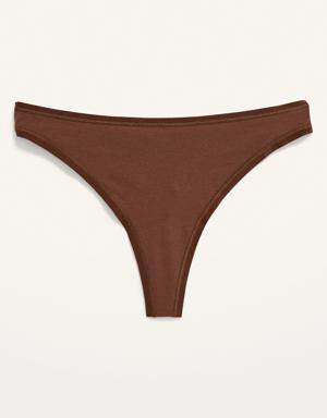 Supima&#174 Cotton-Blend Thong Underwear for Women beige