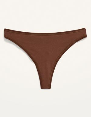 Old Navy Supima&#174 Cotton-Blend Thong Underwear for Women beige