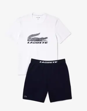 Men’s Lacoste Stretch Cotton Short Pyjamas Set
