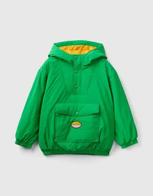 green jacket with pocket