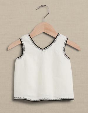 Easy Linen Tank for Baby + Toddler white