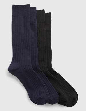 Gap Cotton Dress Socks (2-Pack) multi