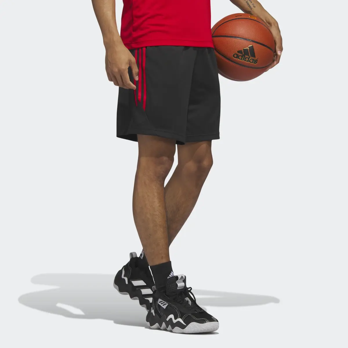 Adidas Legends 3-Stripes Basketball Shorts. 3