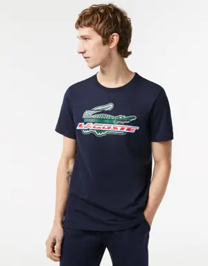 Lacoste T-shirt de algodão orgânico Lacoste Sport Regular Fit para homem