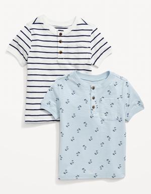 Unisex Short-Sleeve Pocket Henley T-Shirt 2-Pack for Toddler multi
