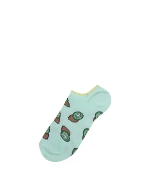 Baskılı Yeşil Kadın Çorap