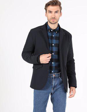  Slim Fit Lacivert Erkek Dıs Gıyım Mont
