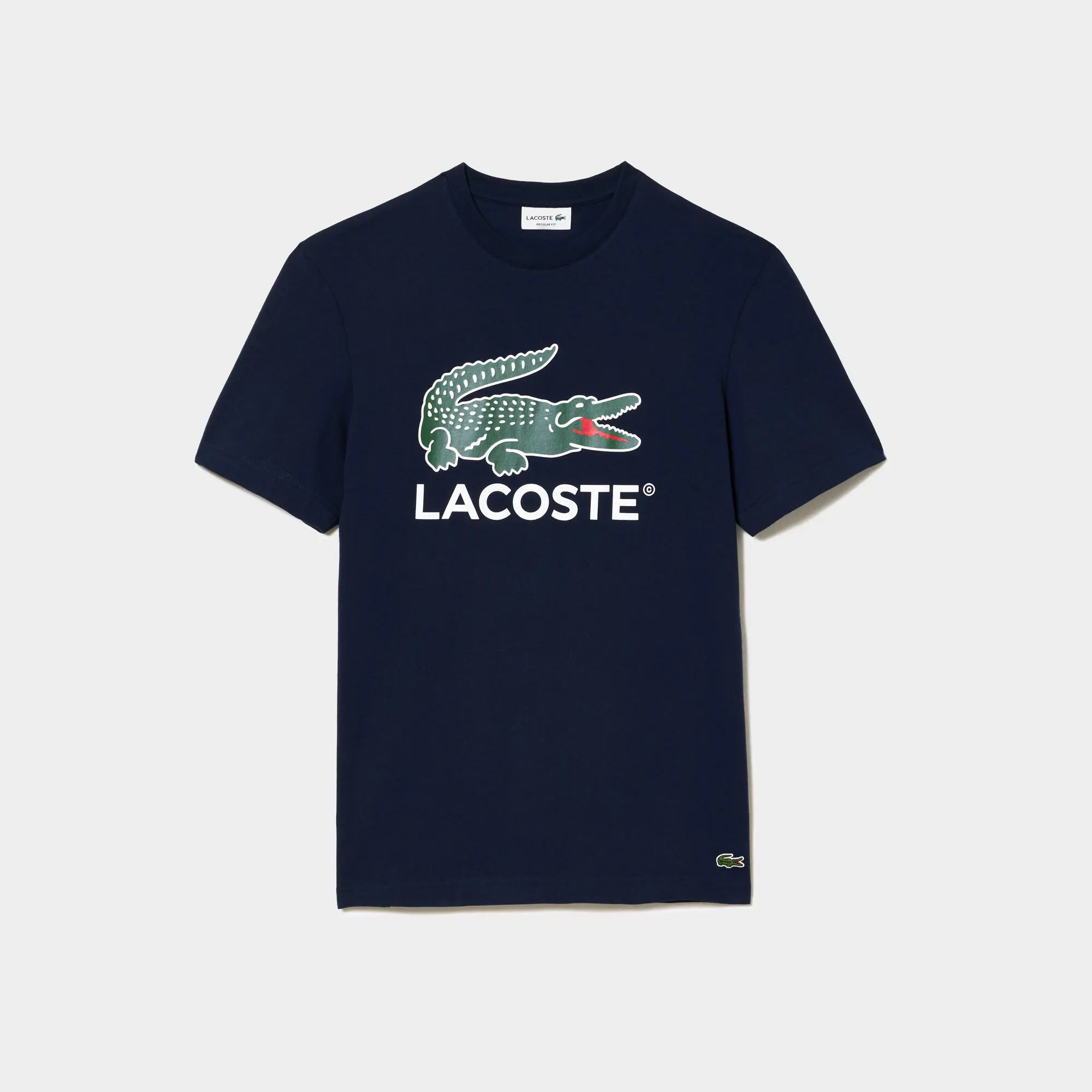 Lacoste T-shirt in jersey di cotone con logo stampato. 1