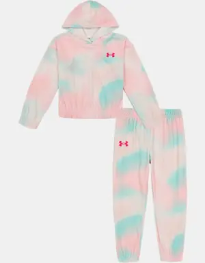 Infant Girls' UA Soft Blur Velour Joggers Set