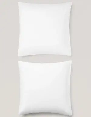 Funda de almohada algodón bordado floral 60x60cm