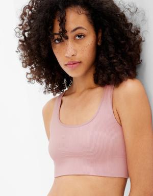 Seamless Rib Bralette pink