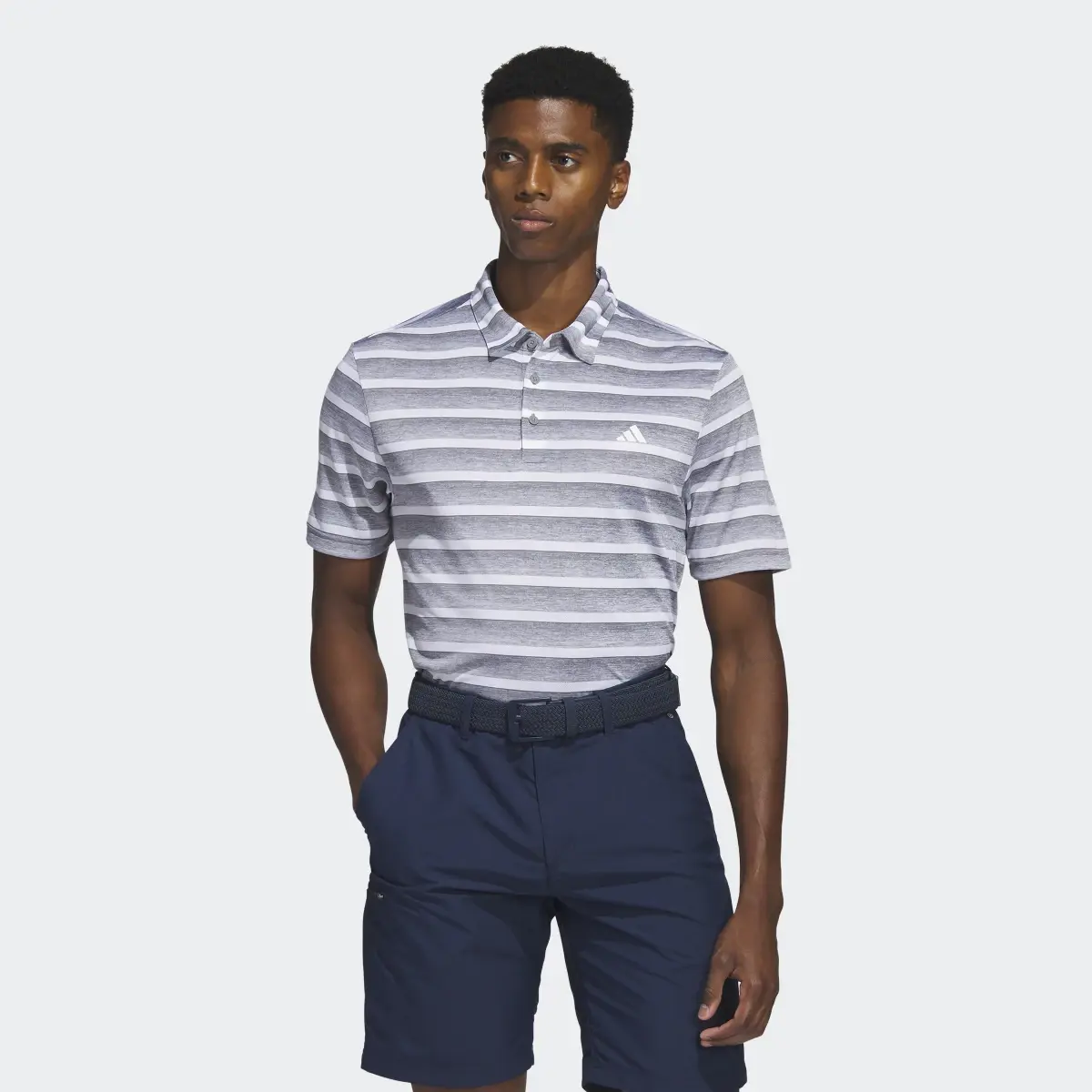 Adidas Two-Color Stripe Poloshirt. 2