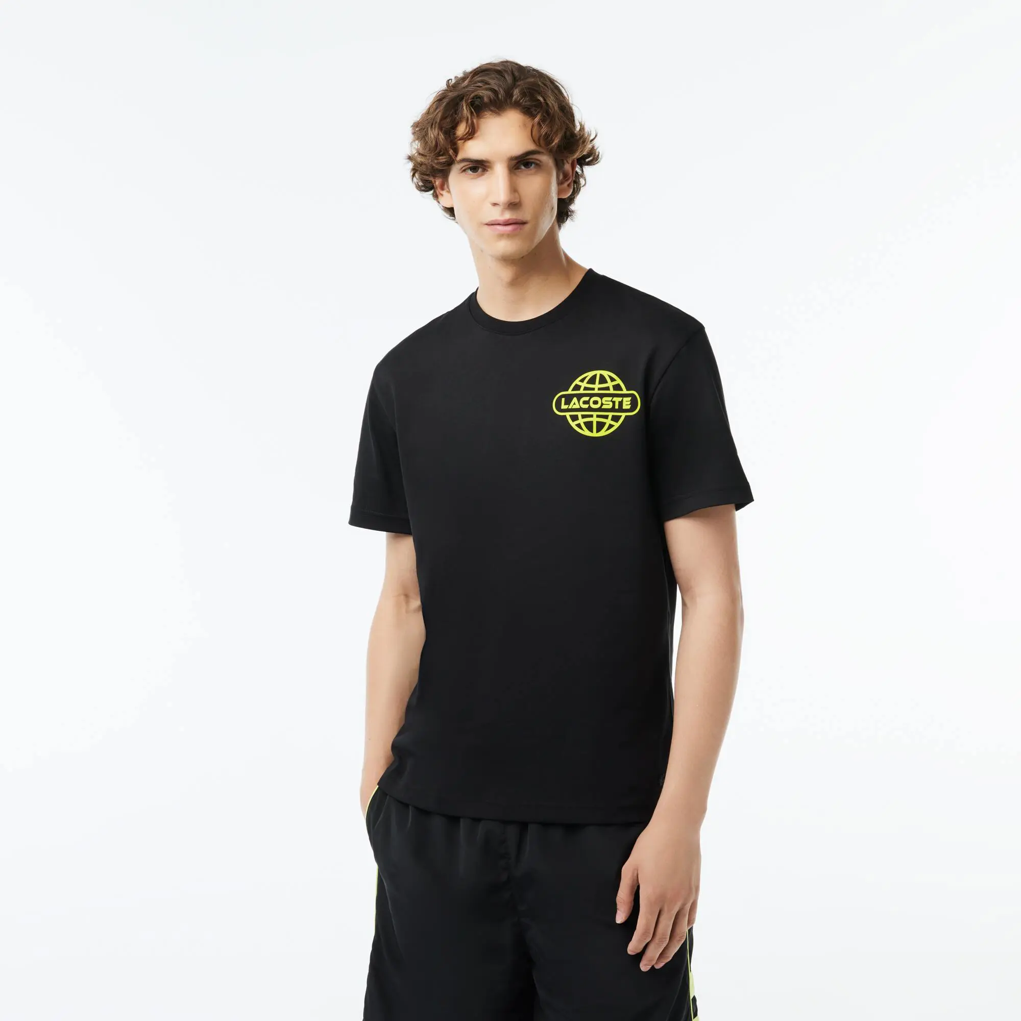 Lacoste T-shirt imprimé en jersey épais de coton. 1