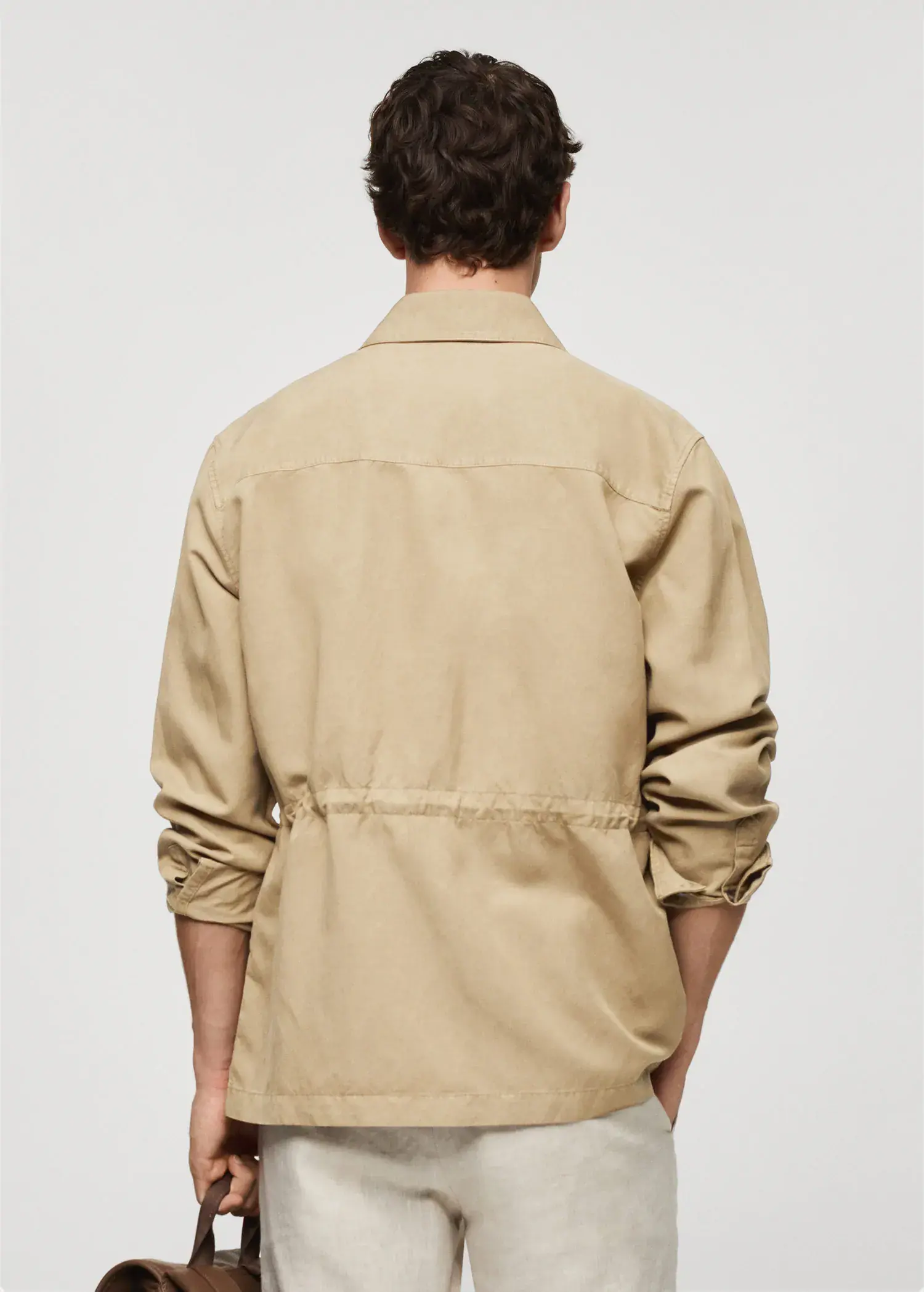 Mango Pocket linen-blend jacket. 3