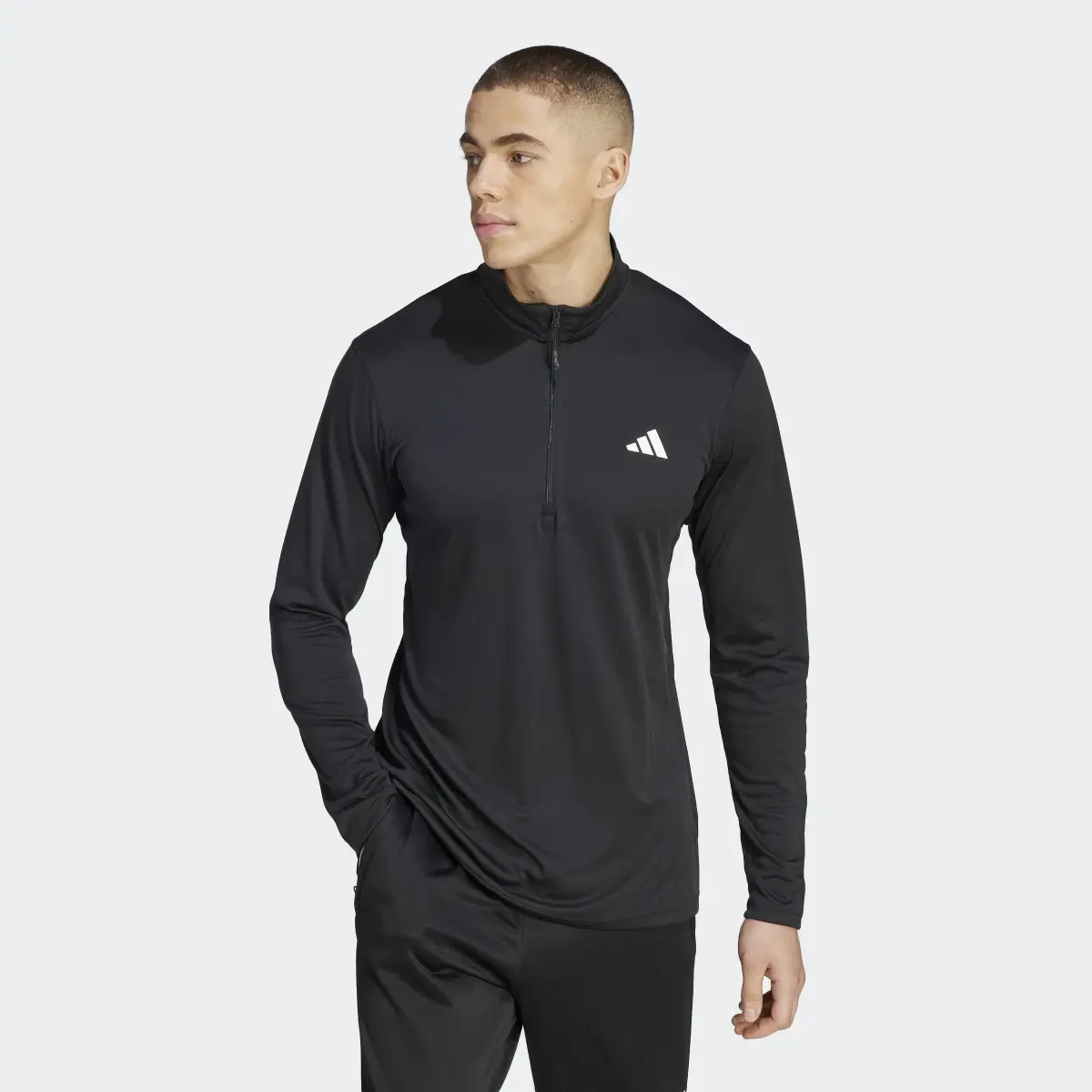 Adidas Train Essentials Seasonal Training 1/4-Zip Longsleeve. 2