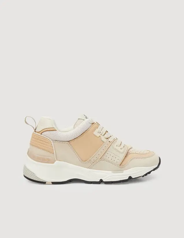Sandro Mixed-material sneakers. 2