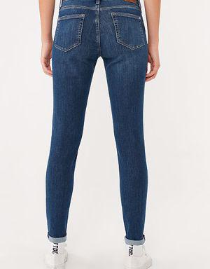 Ada Koyu Mavi Vintage Jean Pantolon
