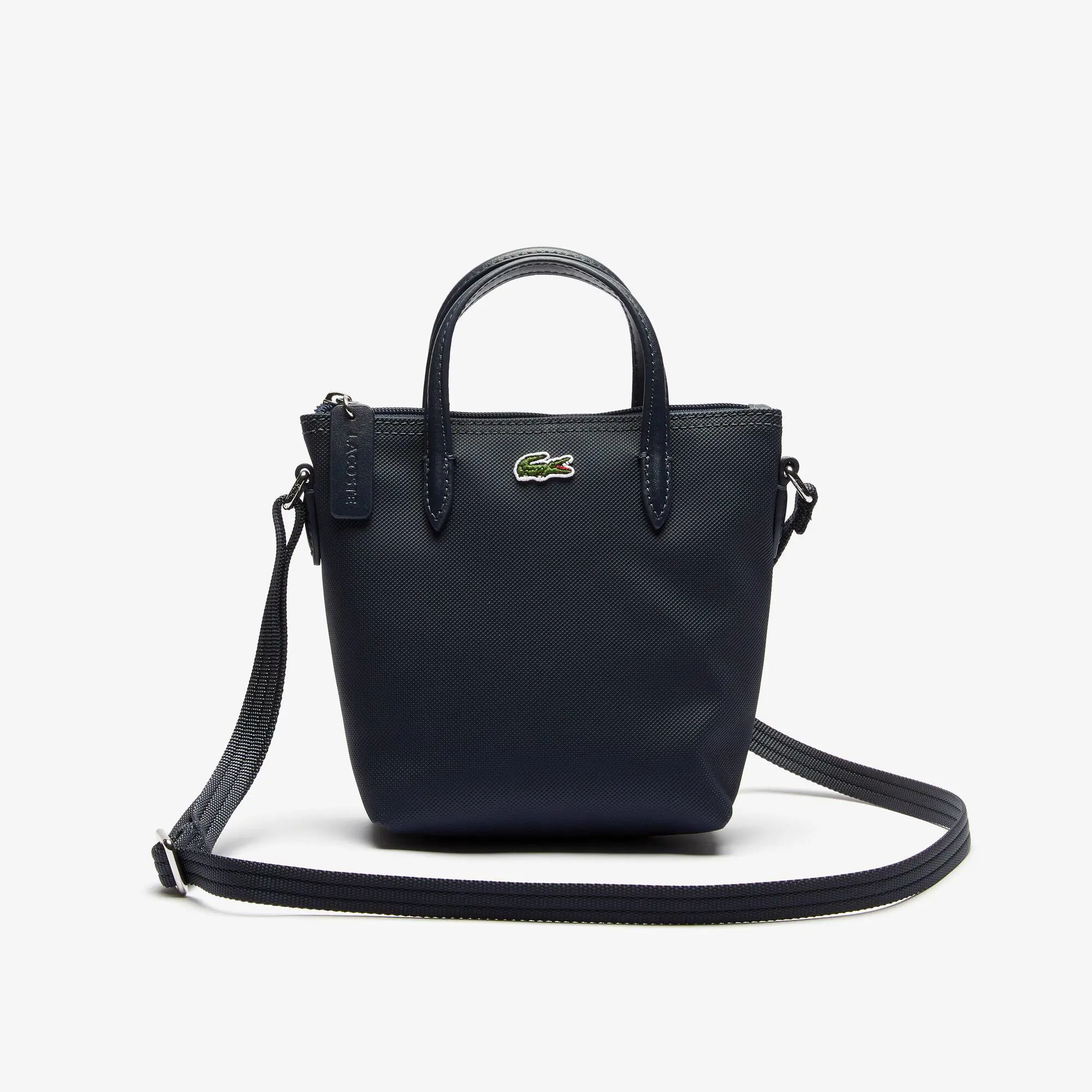 Lacoste Women's L.12.12 Concept Petit Piqué Coated Canvas Mini Zip Tote Bag. 2