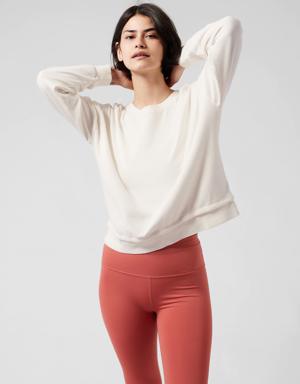 Athleta Sundown Sweatshirt II white