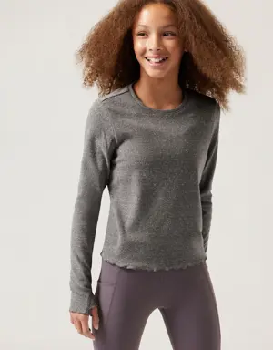 Athleta Girl Change Maker Rib Top black