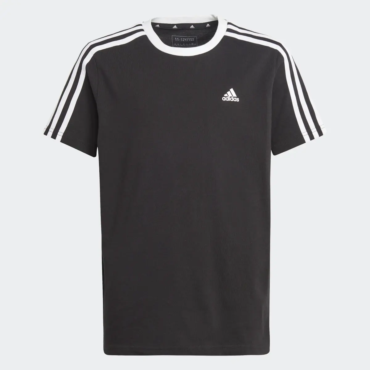 Adidas Essentials 3-Stripes Cotton Loose Fit Boyfriend T-Shirt. 1