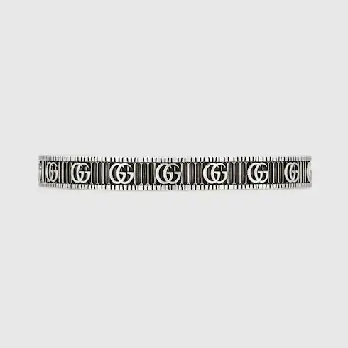 Gucci Bracelet with Double G in silver. 2