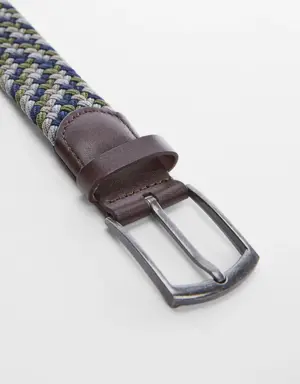 Braided elastic colored belt