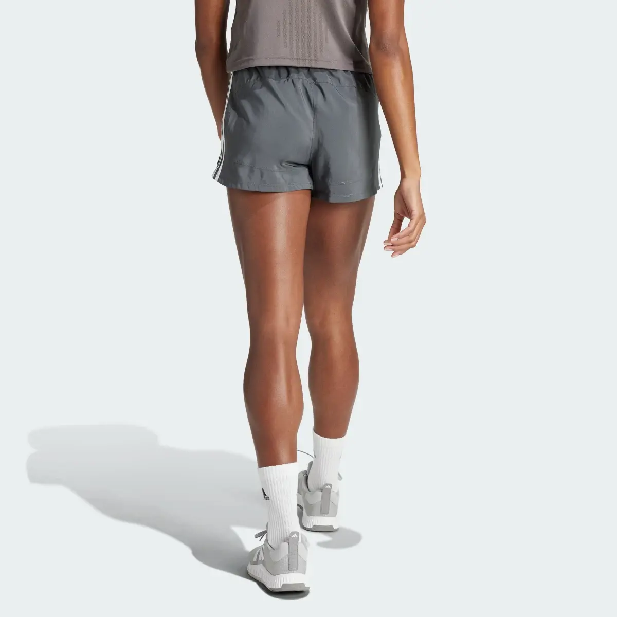 Adidas Pacer Training 3-Stripes Woven High-Rise Shorts. 3