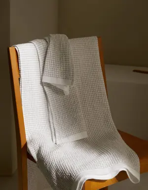 Toalha de banho com textura às riscas 80 x 150 cm