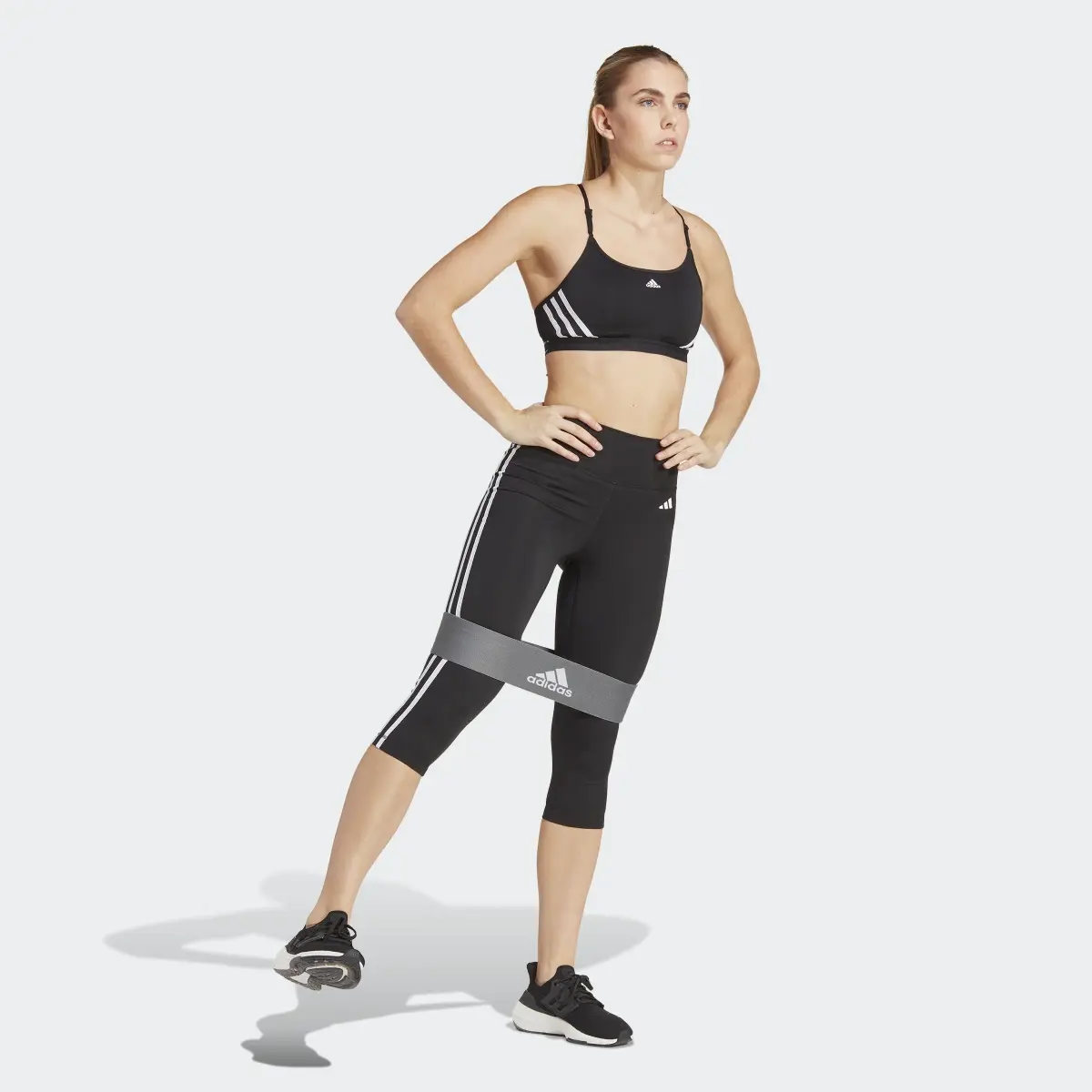 Adidas Train Essentials 3-Stripes High-Waisted 3/4 Leggings. 3