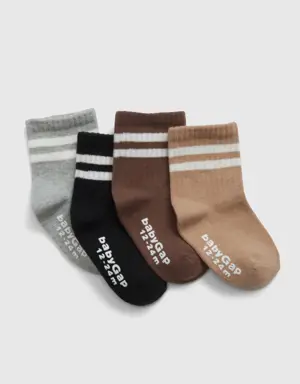 Gap Toddler Cotton Crew Socks (4-Pack) multi