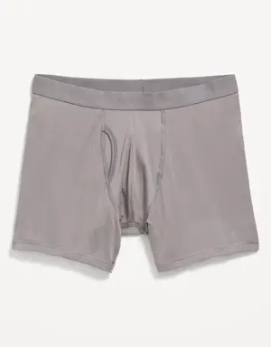 Go-Dry Cool Performance Boxer-Brief Underwear -- 5-inch inseam gray