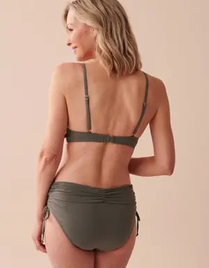 KHAKI GRAY Twisted Triangle Bikini Top