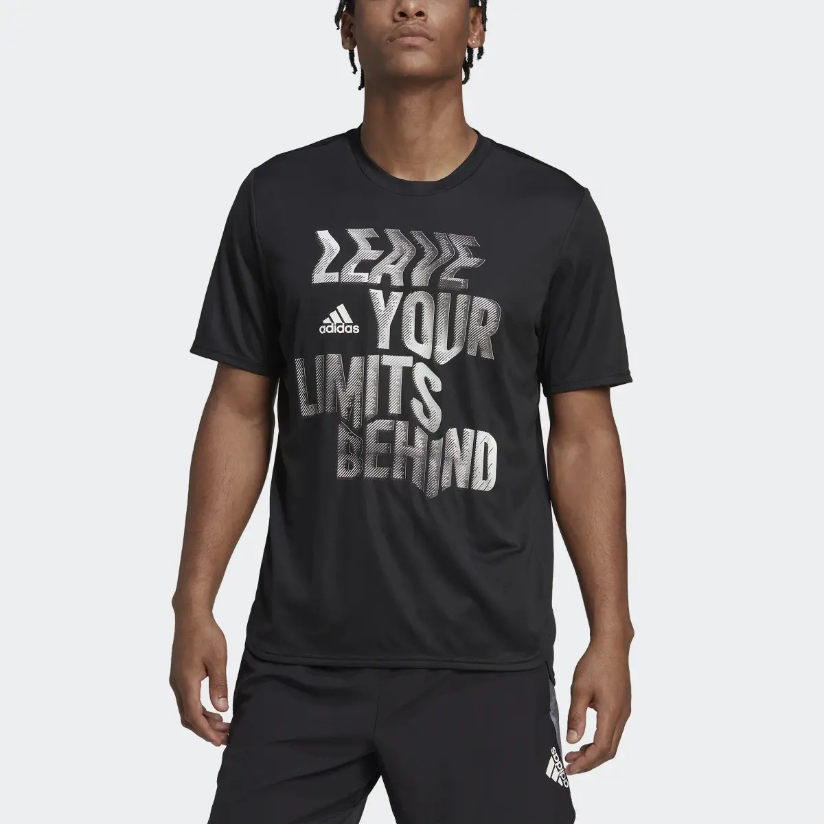 Adidas Designed for Movement AEROREADY HIIT Slogan Training T-Shirt. 1