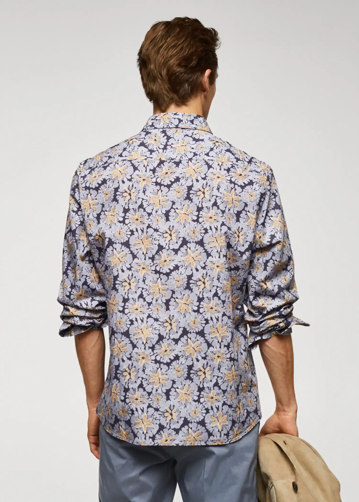 Mango 100% cotton regular-fit printed shirt. 3