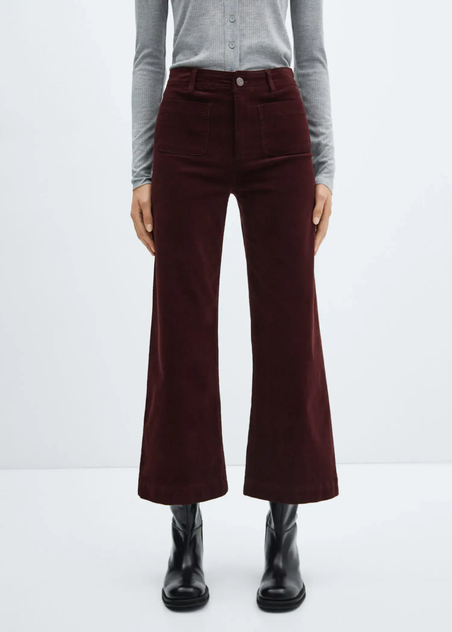 Mango Corduroy culotte trousers. 1