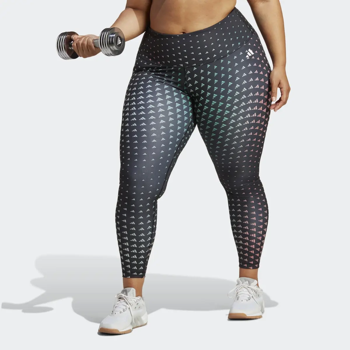 Adidas Leggings Train Essentials Brand Love High-Waisted Full-Length (Curvy). 1