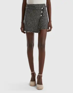 miniskirt in tweed