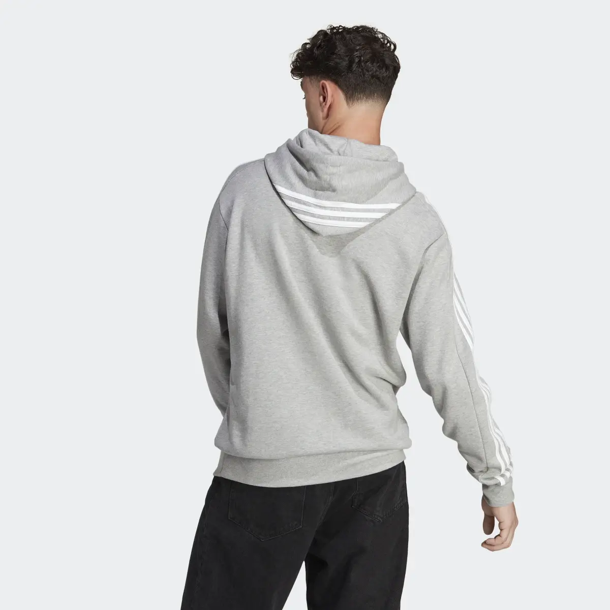 Adidas Essentials French Terry 3-Stripes Hoodie. 3
