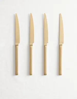4-pack of 100% steel gold knives