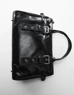 Bag with double handle and buckle