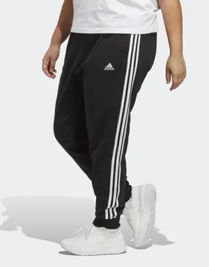 Essentials 3-Stripes French Terry Cuffed Pants (Plus Size)