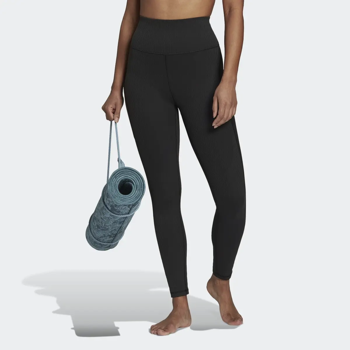 Adidas Yoga Studio Luxe Wind Super-High-Waisted Rib Leggings. 1