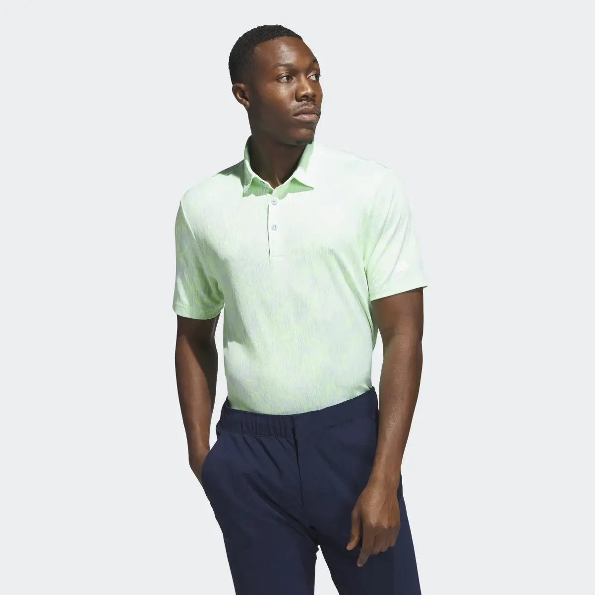 Adidas Aerial Jacquard Golf Polo Shirt. 2