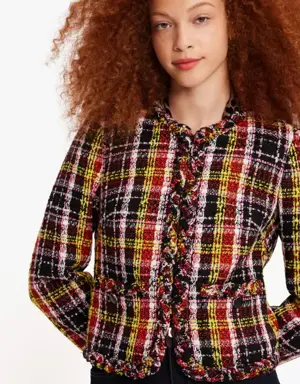 Art Plaid Tweed Jacket