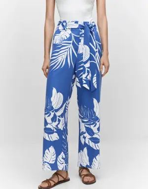 Tropical print pants