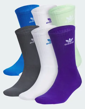 Adidas Trefoil Crew Socks 6 Pairs