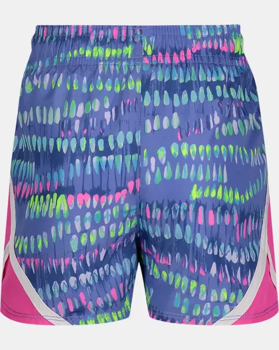 Under Armour Little Girls' UA Watercolor Fly-By Shorts. 2