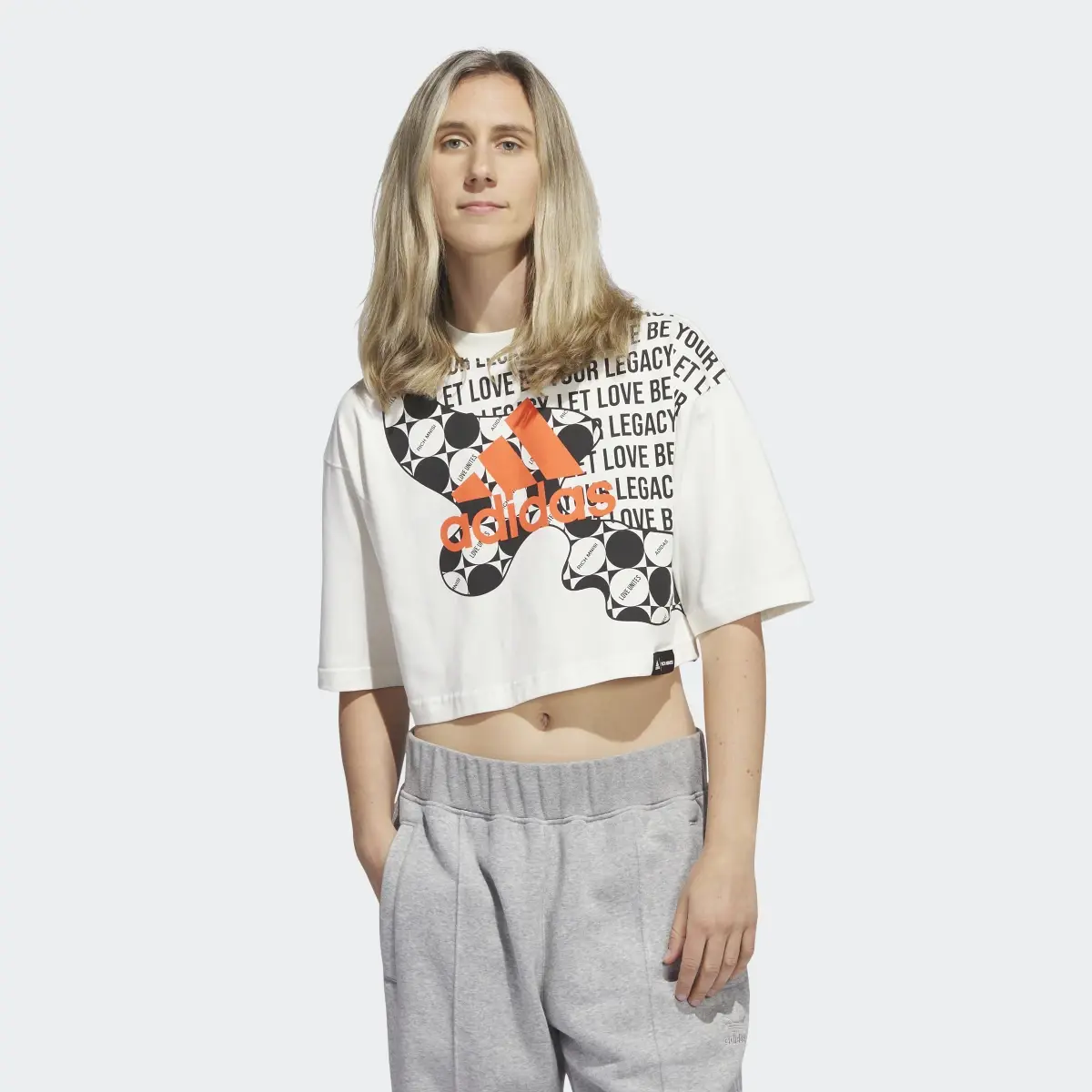 Adidas Pride Crop Graphic Tee (Plus Size). 2