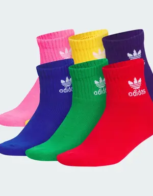 Trefoil Quarter Socks 6 Pairs